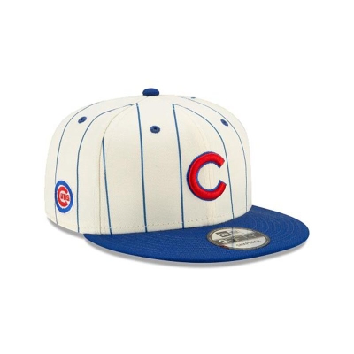 Chicago Cubs Gorra | New Era MLB Pinstripe 9fifty Snapback Cap Mexico - Blancos